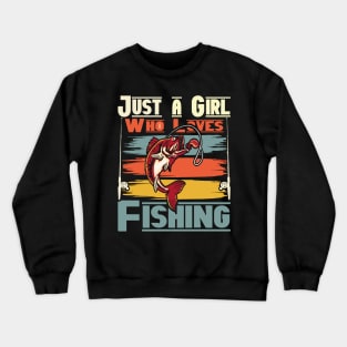 Just a girl who loves fishing Vintage Crewneck Sweatshirt